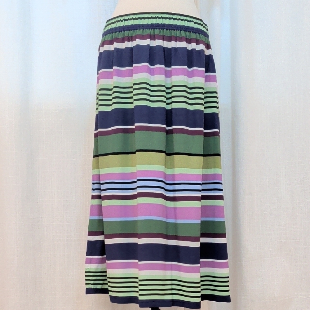 Maxi Midi Skirt - Blues, Purples & Greens - LOFT